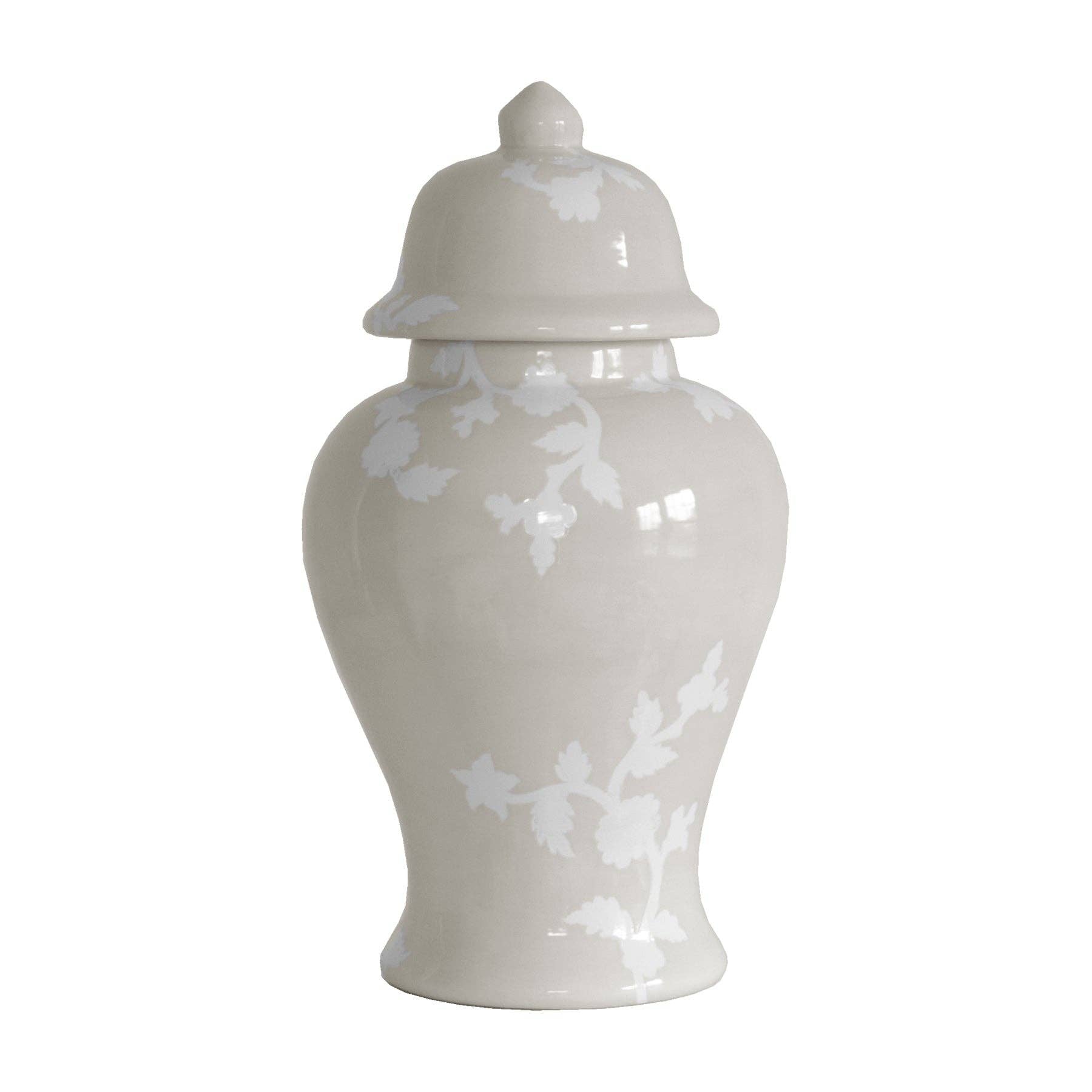 Chinoiserie Dreams Ginger Jars in Beige: Small