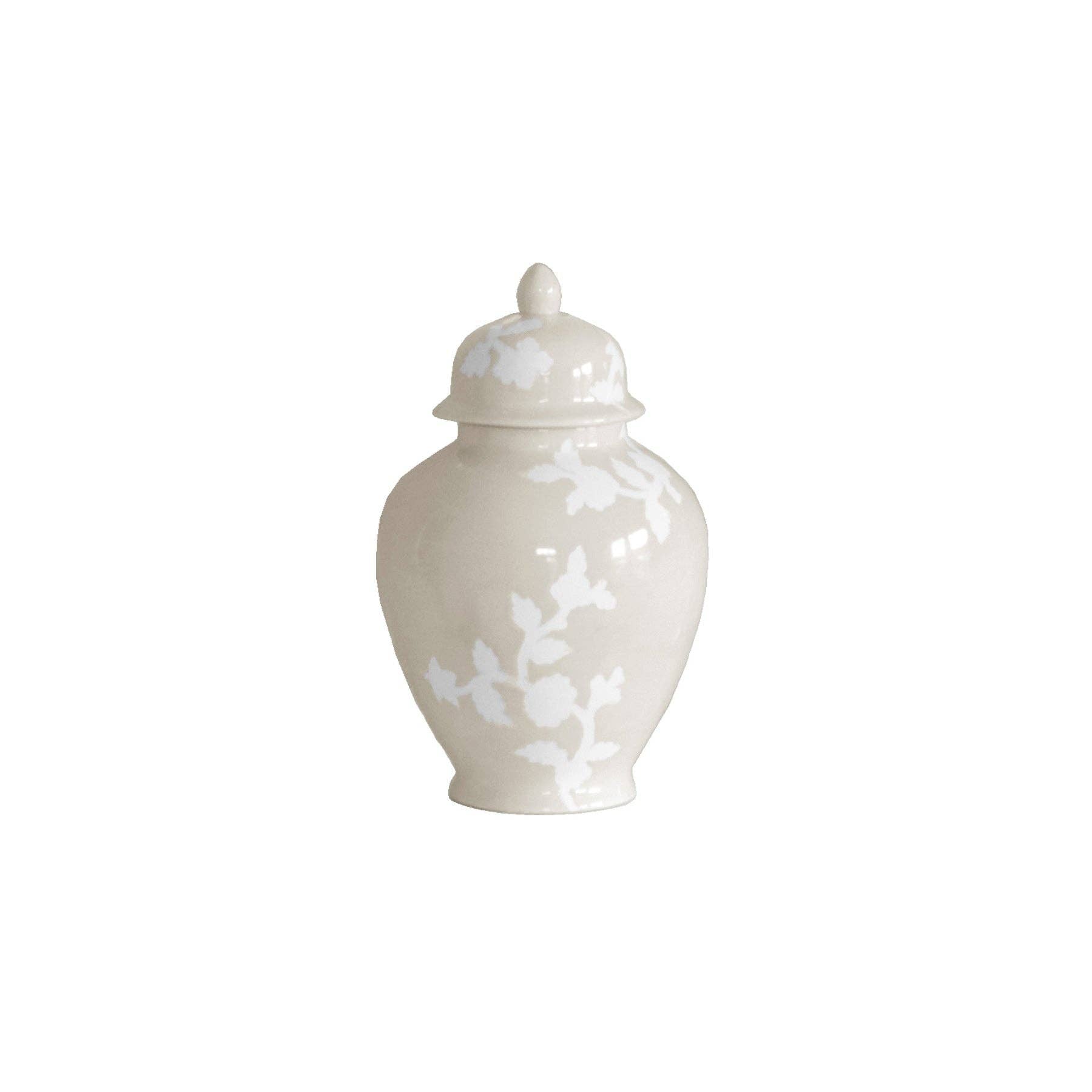 Chinoiserie Dreams Ginger Jars in Beige: Small - Thumbnail 3