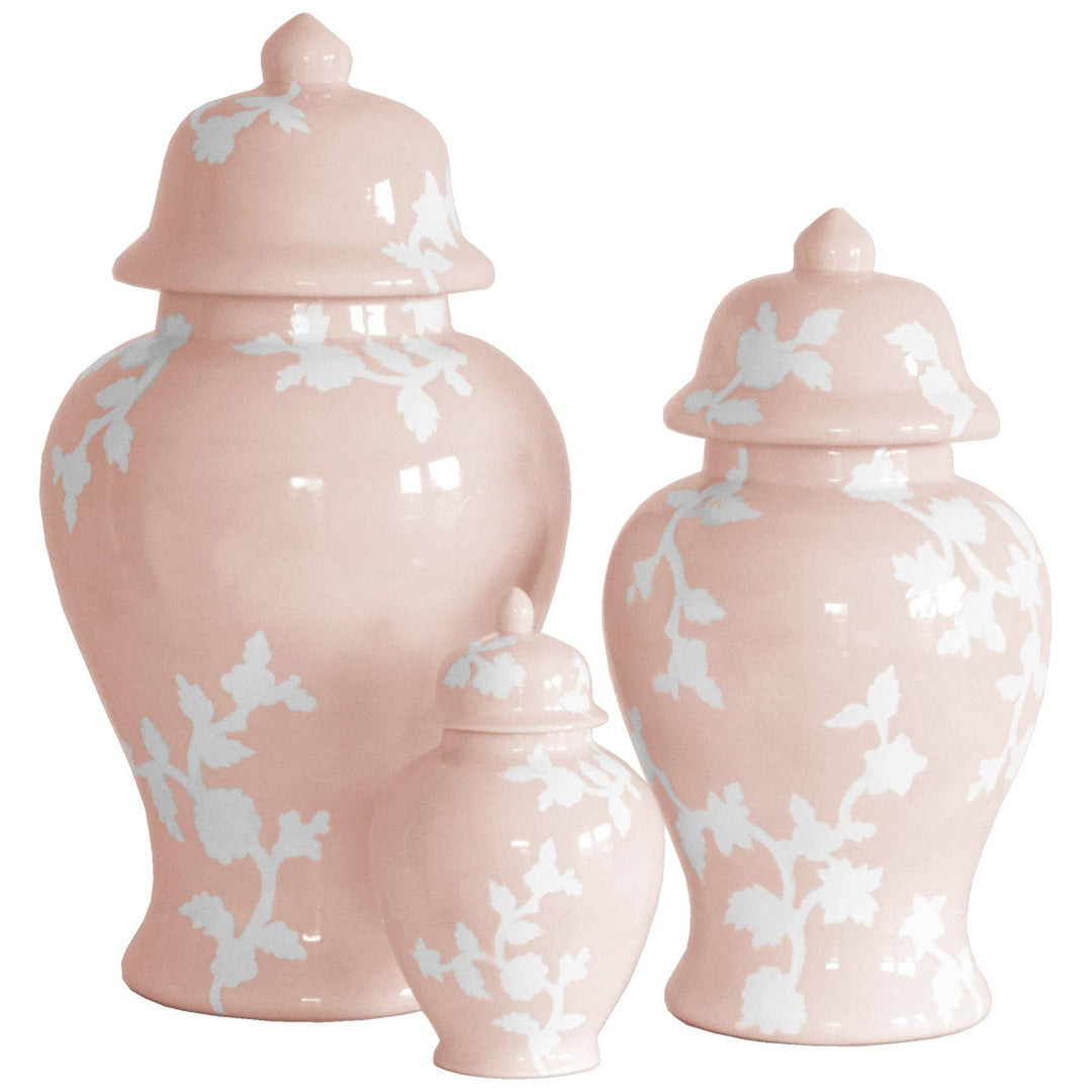 Chinoiserie Dreams Ginger Jars in Blush: Small - Something Splendid Co.