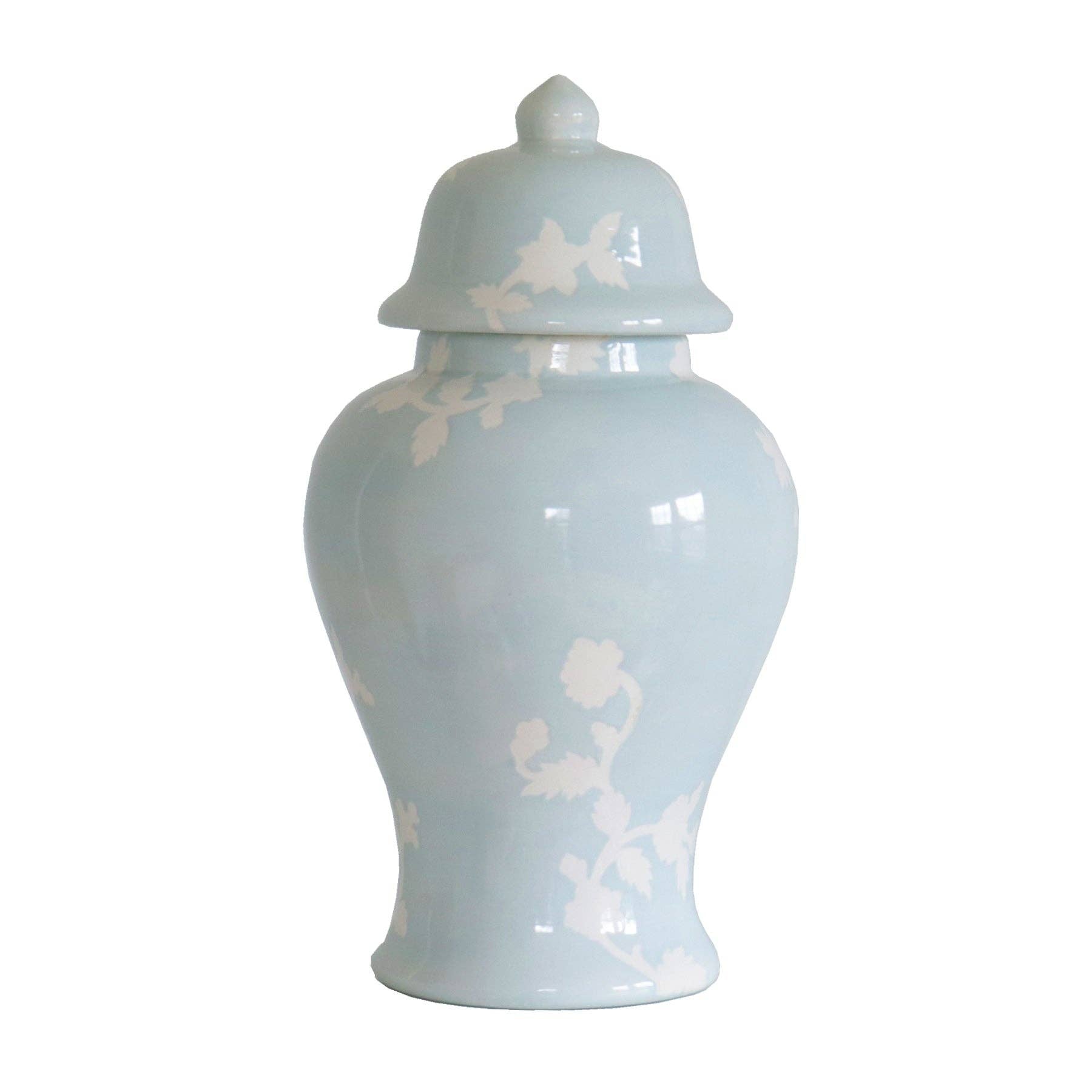 Chinoiserie Dreams Ginger Jars in Hydrangea Light Blue: Medium - Thumbnail 2