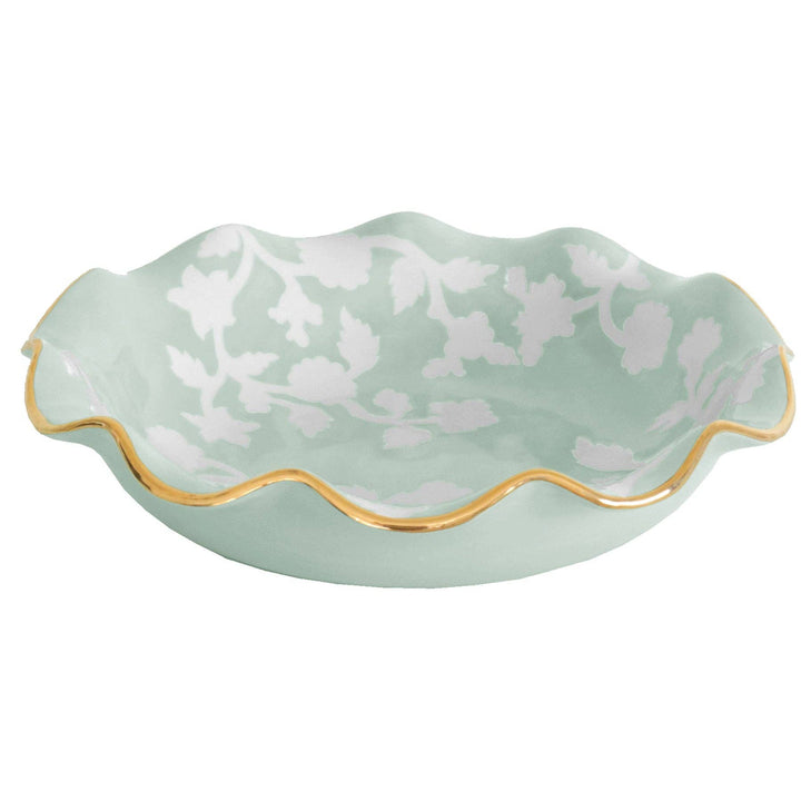Chinoiserie Dreams Scalloped Bowls with 22K Gold Accent - Something Splendid Co.
