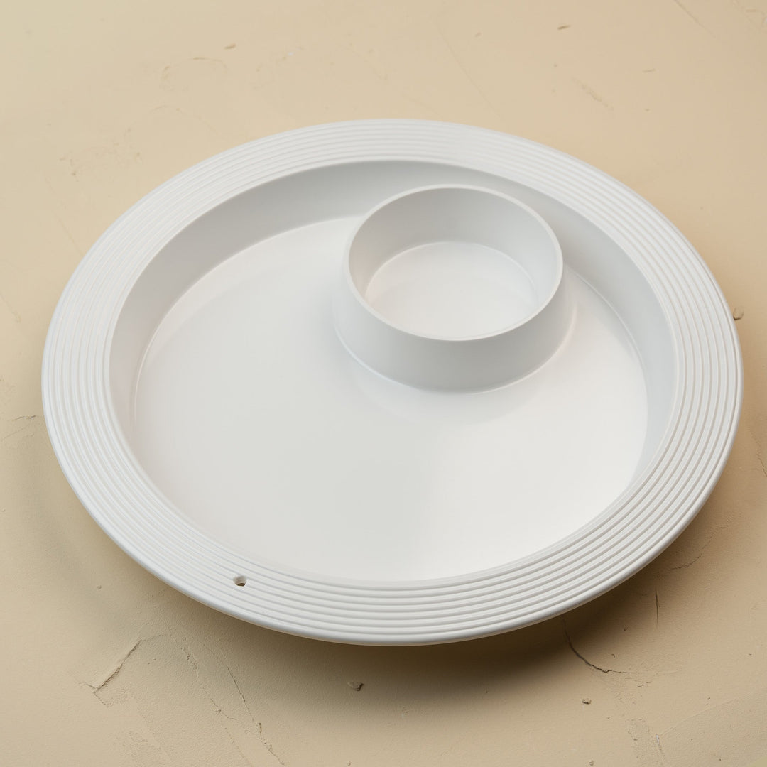 Chip & Dip Pinstripes Platter - Something Splendid Co.