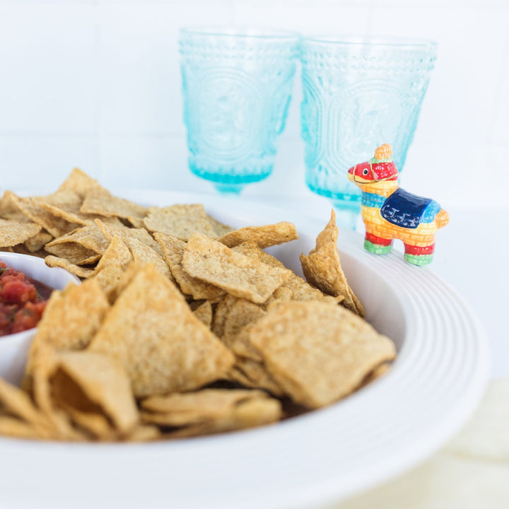 Chip & Dip Pinstripes Platter - Something Splendid Co.