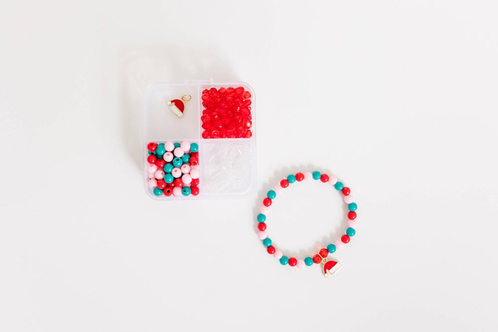 Christmas Craft, DIY Bracelet Kit Santa, Stocking Stuffer - Something Splendid Co.
