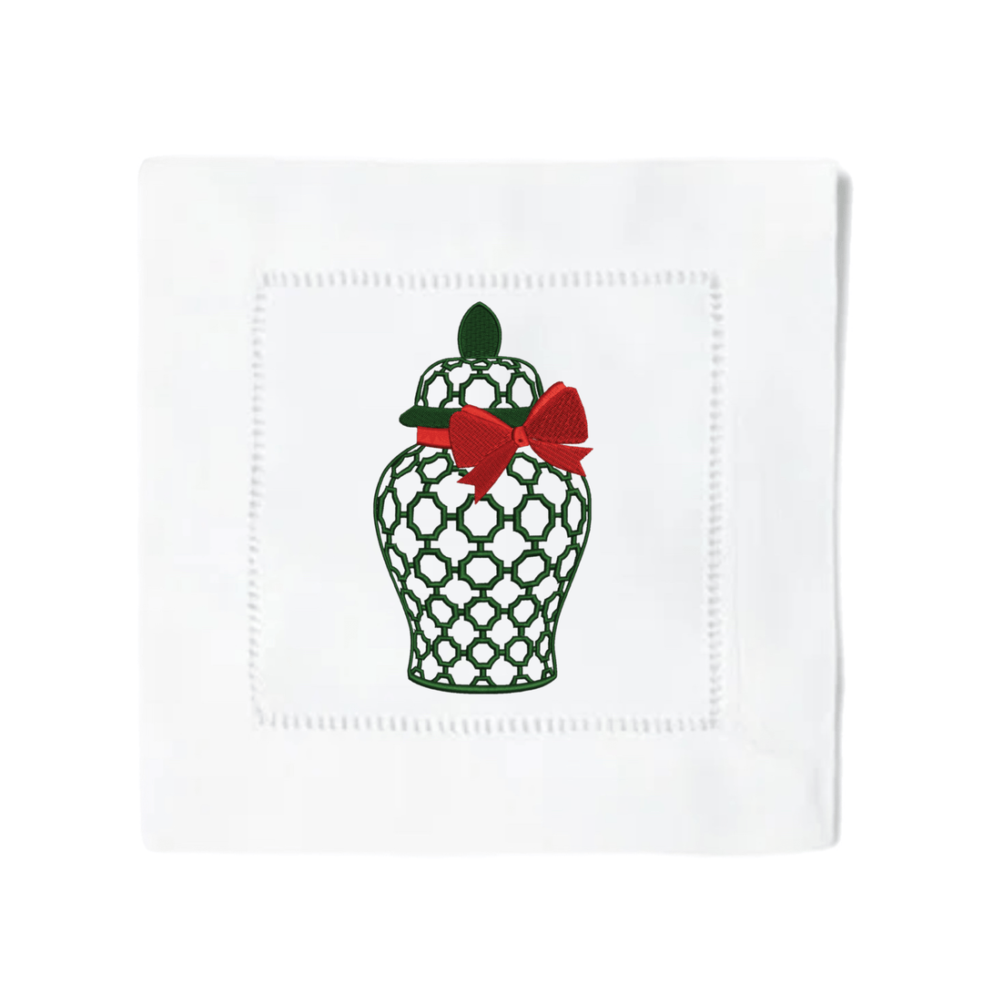 Christmas Ginger Jar Cocktail Napkins - Something Splendid Co.