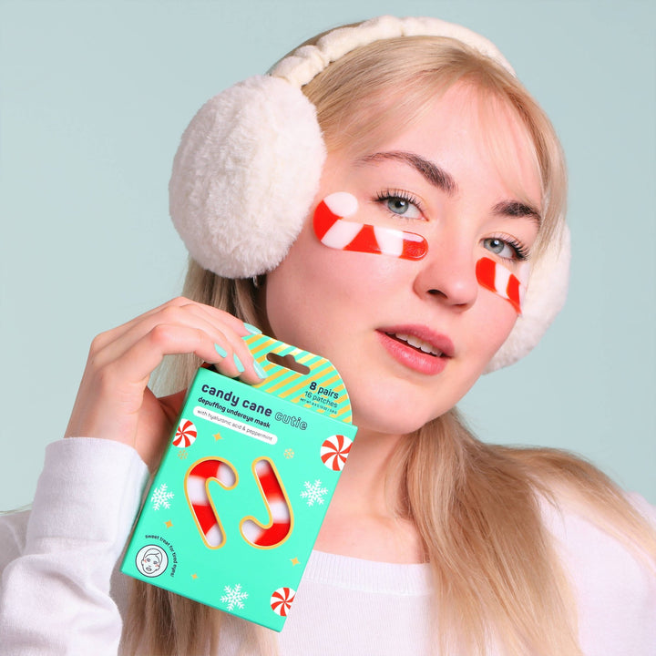 Christmas Holiday Candy Cane Cutie Undereye Patches | 8 Pk - Something Splendid Co.