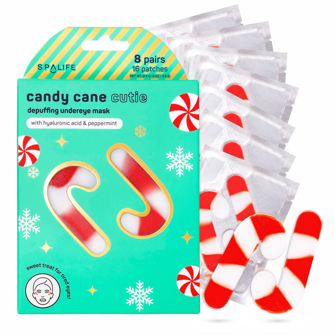 Christmas Holiday Candy Cane Cutie Undereye Patches | 8 Pk - Something Splendid Co.