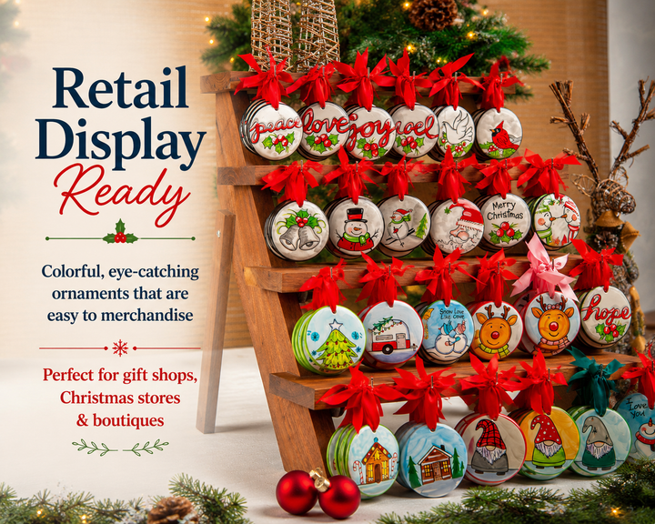 Christmas in Destination Ornament - Hand Painted Ceramic - Something Splendid Co.