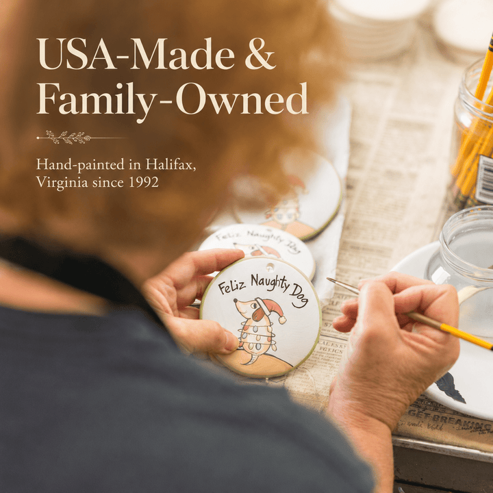Christmas in Destination Ornament - Hand Painted Ceramic - Something Splendid Co.
