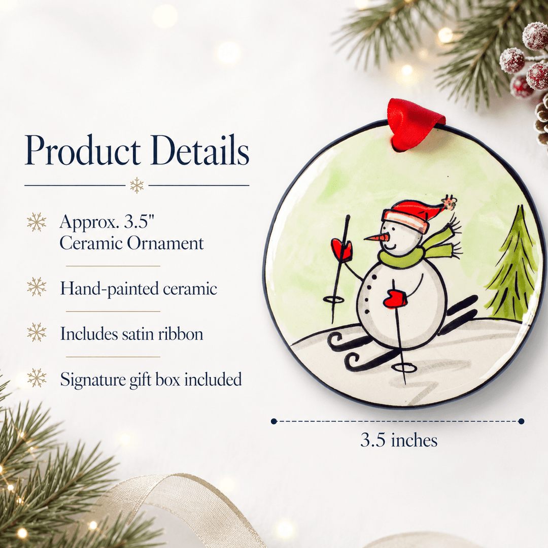 Christmas in Destination Ornament - Hand Painted Ceramic - Something Splendid Co.
