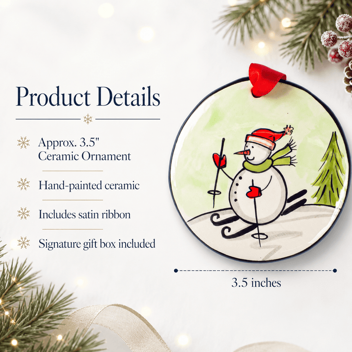 Christmas in Destination Ornament - Hand Painted Ceramic - Something Splendid Co.