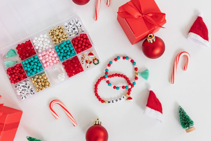 Christmas Merry & Bright DIY Stretchy Bracelet Craft Kit - Something Splendid Co.