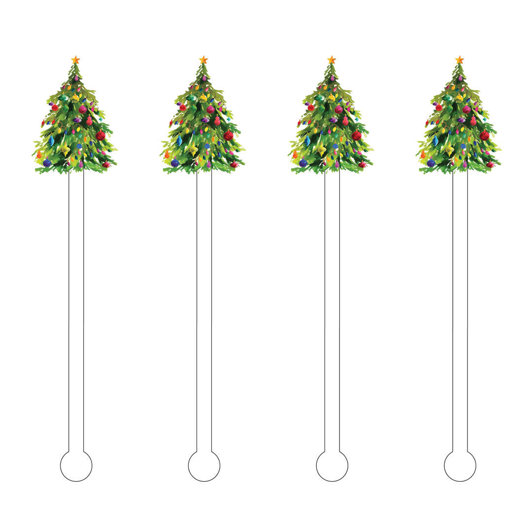 CHRISTMAS TREE ACRYLIC STIR STICKS - Something Splendid Co.