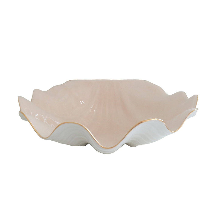 Clam Shell Bowl with 22K Gold Accent - 2 Colors, 2 Sizes - Something Splendid Co.