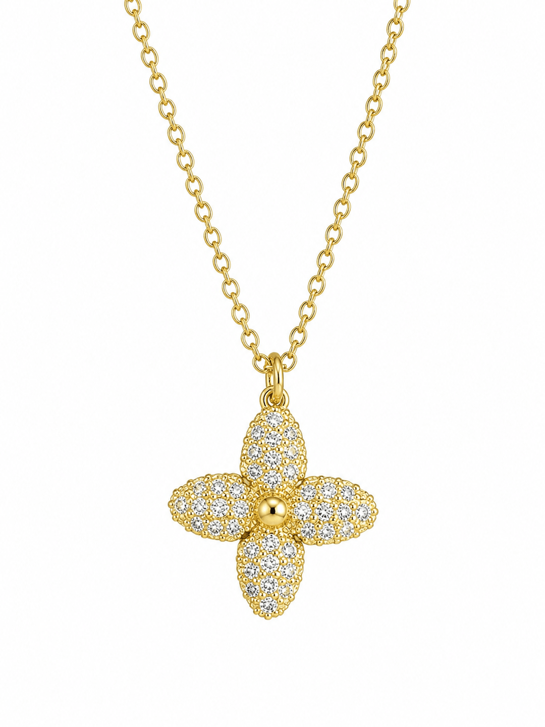 Clover Cross Necklace - Gold - Something Splendid Co.
