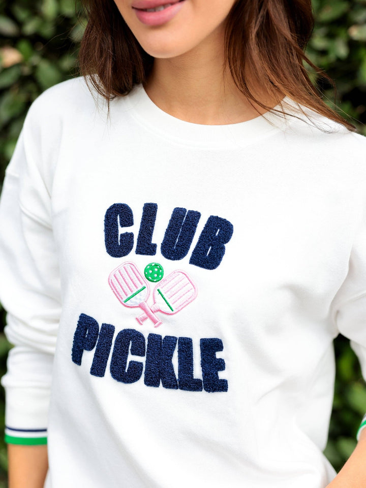 "CLUB PICKLE" SWEATSHIRT, IVORY - Something Splendid Co.