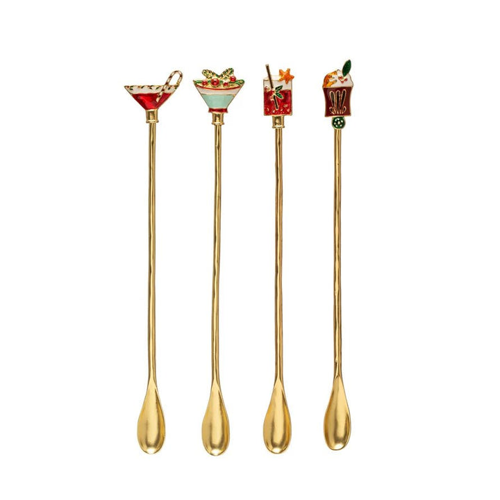 Cocktail Spoons with Beverage Icon Handles - Something Splendid Co.