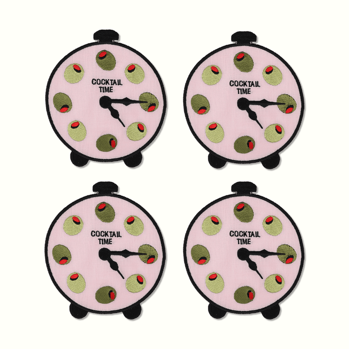 Cocktail Time Linen Cocktail Napkins - Something Splendid Co.