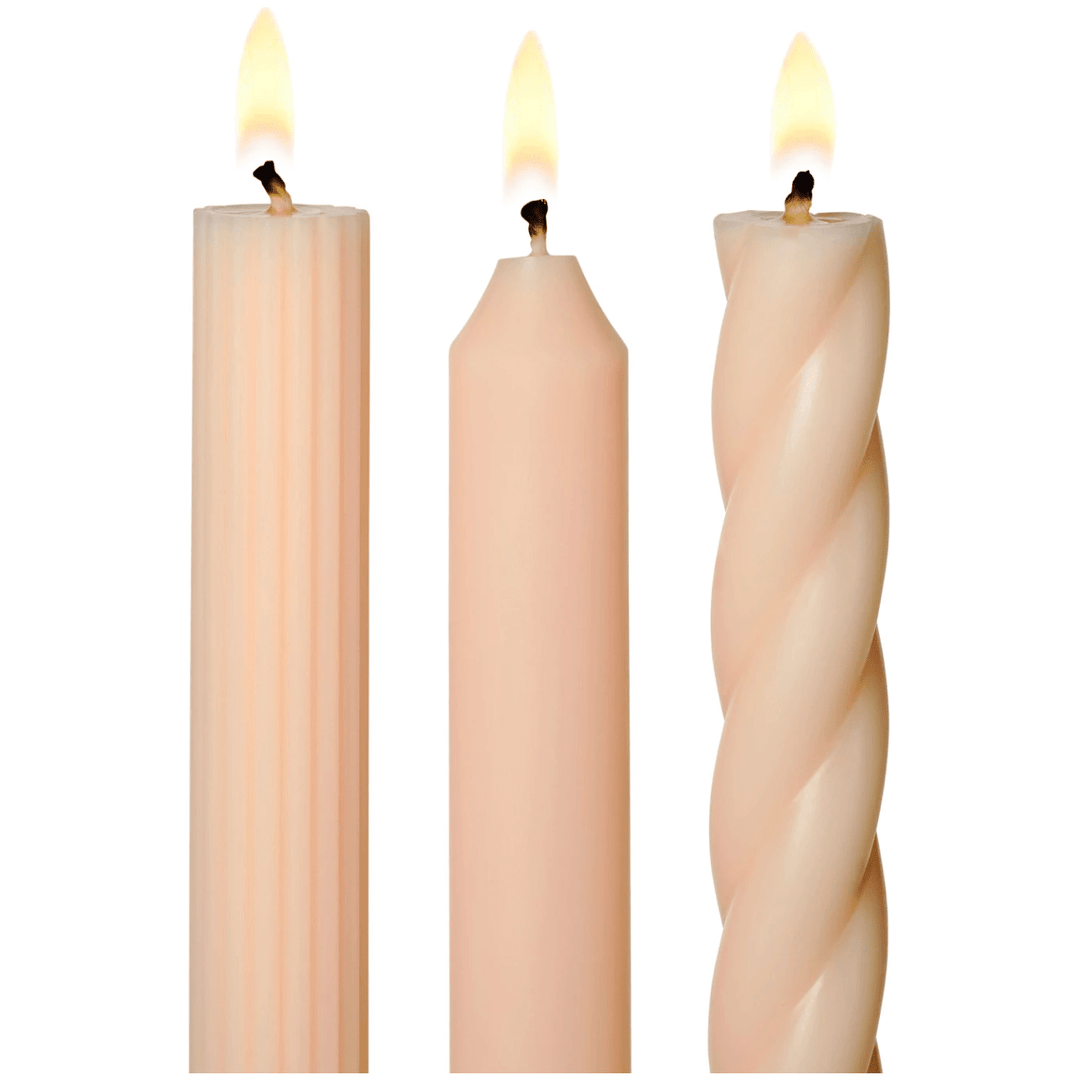 Coconut Milk Mango 3 Count Taper Candles - Something Splendid Co.