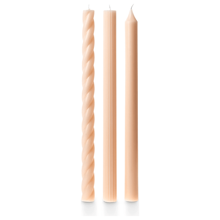 Coconut Milk Mango 3 Count Taper Candles - Something Splendid Co.