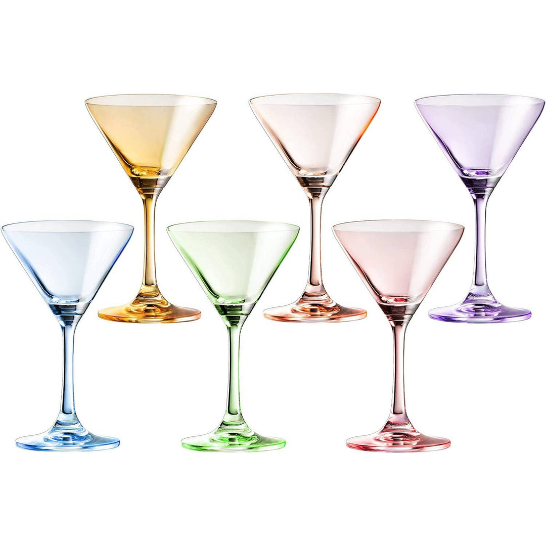 Colored Coupe Glasses | Set of 6 | 7 oz - Something Splendid Co.