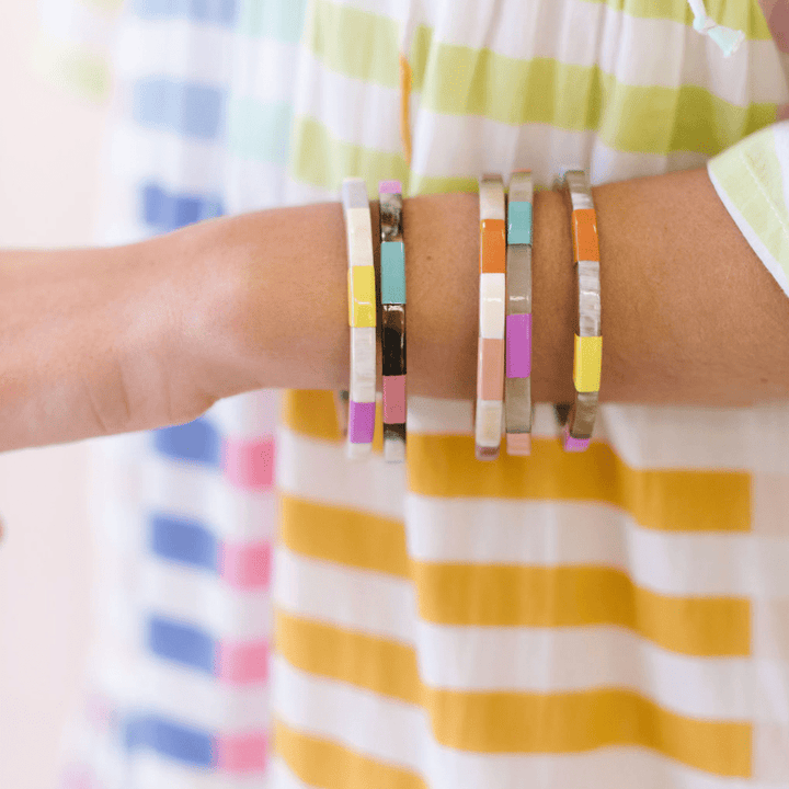 Colorful Tile Bangle Set - Something Splendid Co.