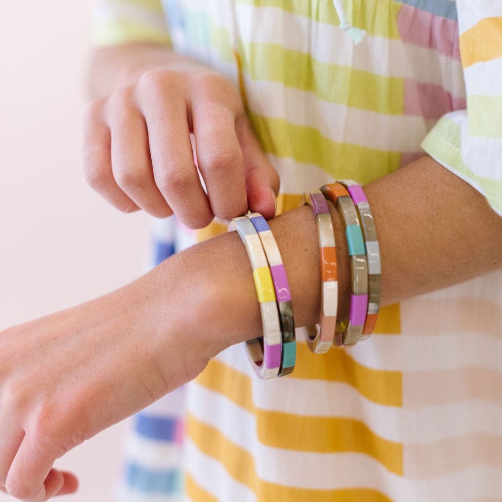 Colorful Tile Bangle Set - Something Splendid Co.