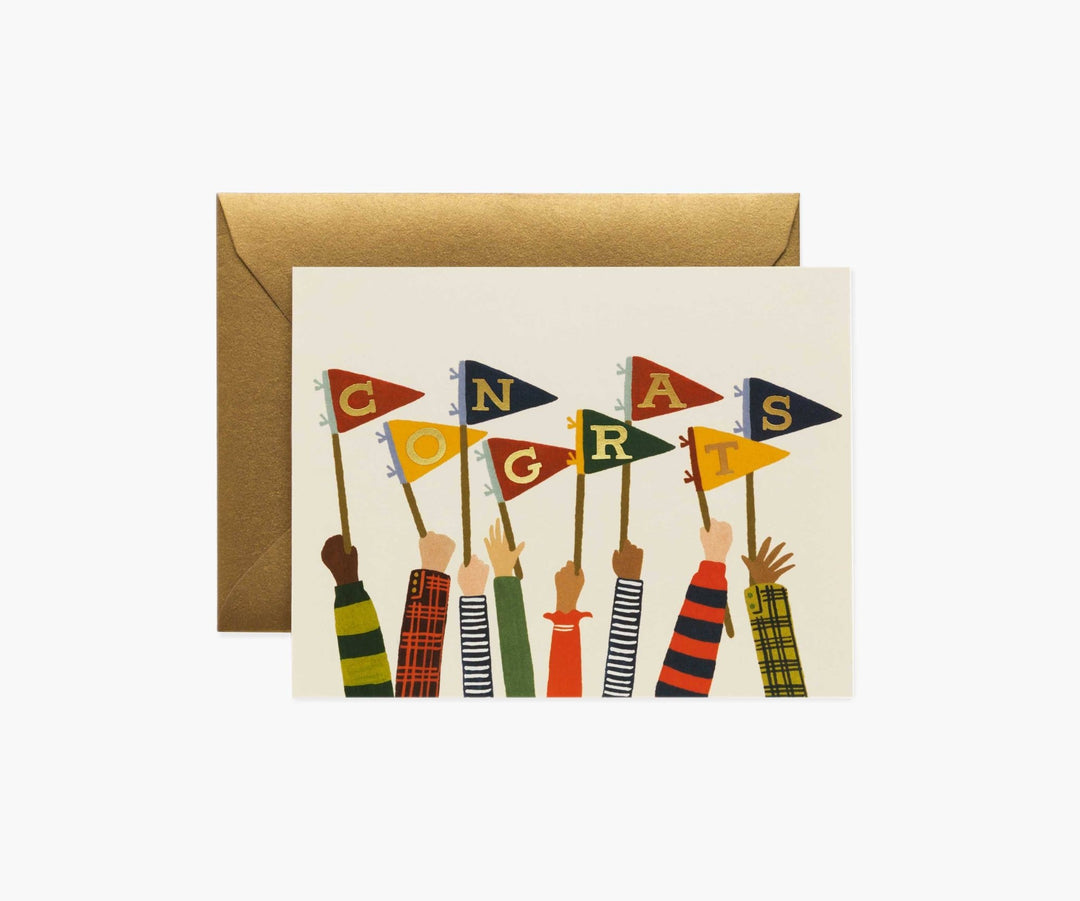 Congrats Pennants Card - Something Splendid Co.
