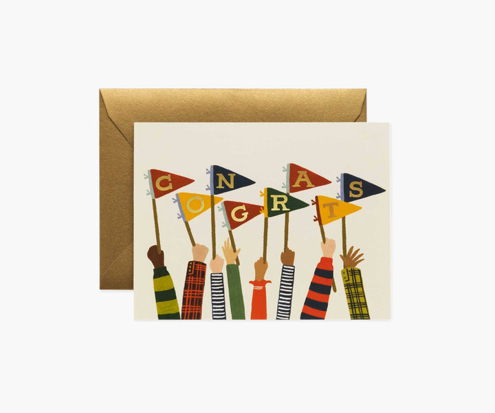 Congrats Pennants Card - Something Splendid Co.