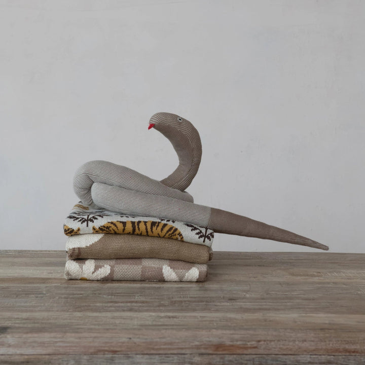 Cotton Knit Baby Blanket with Ducklings - Something Splendid Co.