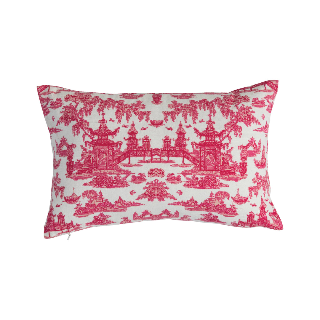 Cotton Pillow with Toile Pattern & Reindeer - Something Splendid Co.