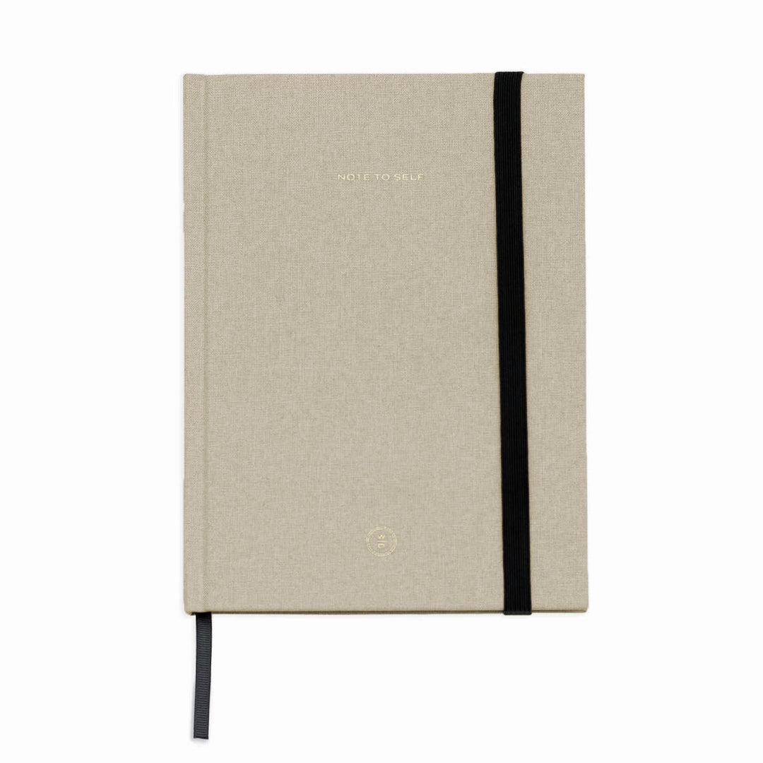 Cream Linen Note To Self Journal - Something Splendid Co.