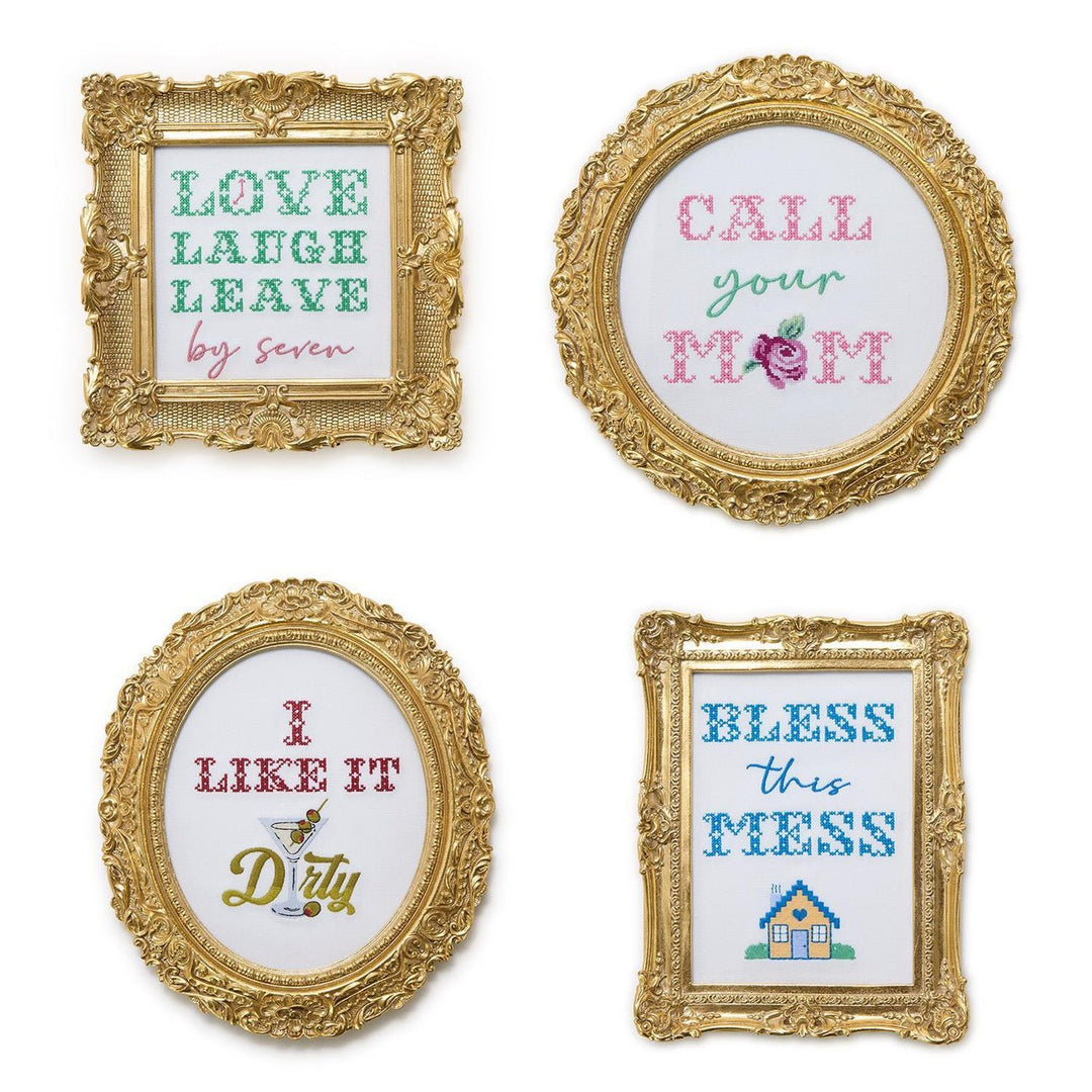 Cross Stitch Framed Wall Art - 4 Designs - Something Splendid Co.