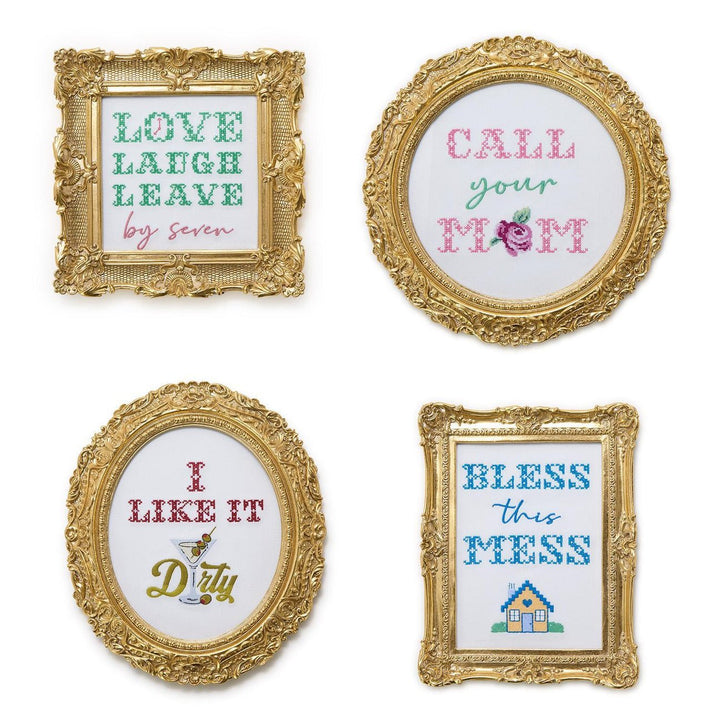 Cross Stitch Framed Wall Art - 4 Designs - Something Splendid Co.