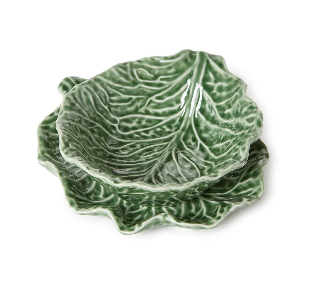 Cruciferous Leaf Textured Bowl and Plate Set - Something Splendid Co.