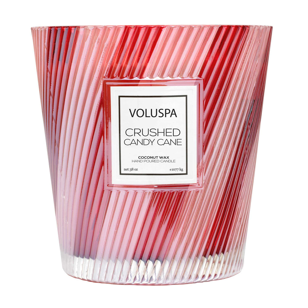 Crushed Candy Cane 3 Wick Hearth Candle - Something Splendid Co.