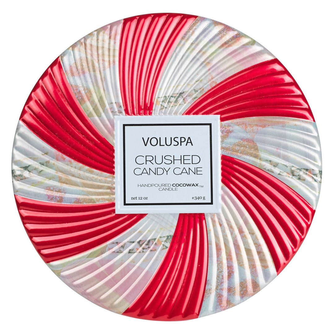 Crushed Candy Cane 3 Wick Tin - Something Splendid Co.