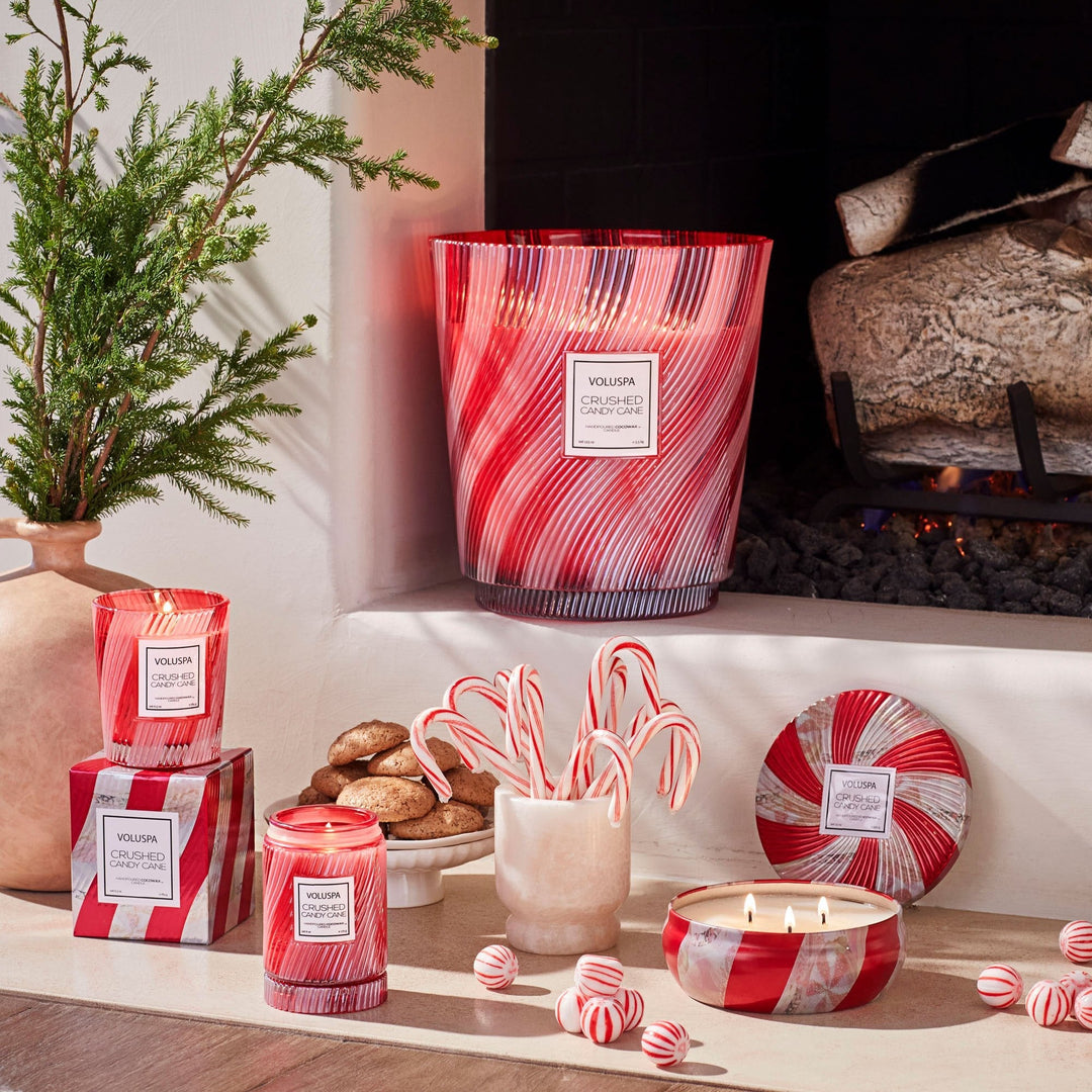 Crushed Candy Cane Classic Candle - Something Splendid Co.