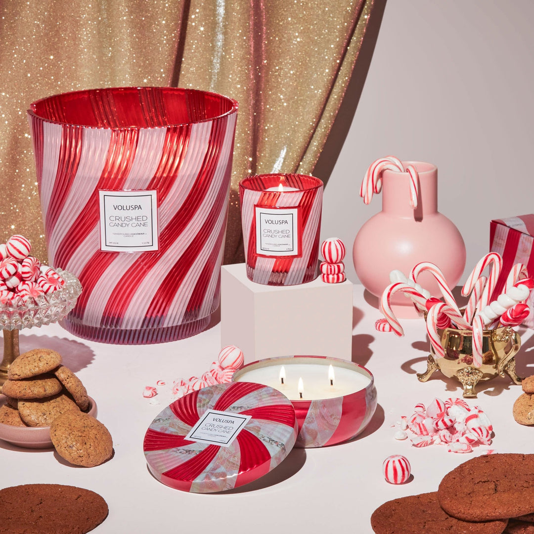 Crushed Candy Cane Classic Candle - Something Splendid Co.