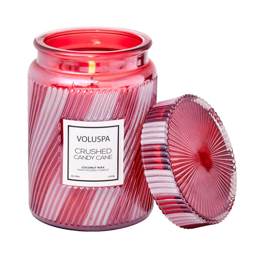 Crushed Candy Cane Large Jar Candle - Something Splendid Co.