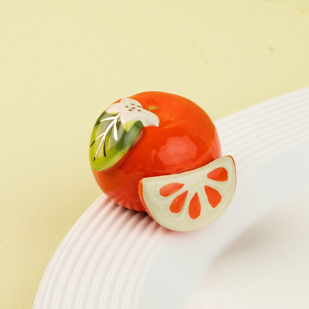 Cutie Pie (Clementine) Mini by Nora Fleming — hand-painted ceramic bright little clementine (alternate view)