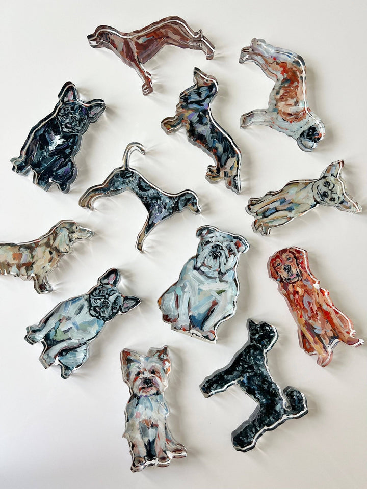 "Dachshund Black & Tan Long - Haired" acrylic shelfie - Something Splendid Co.