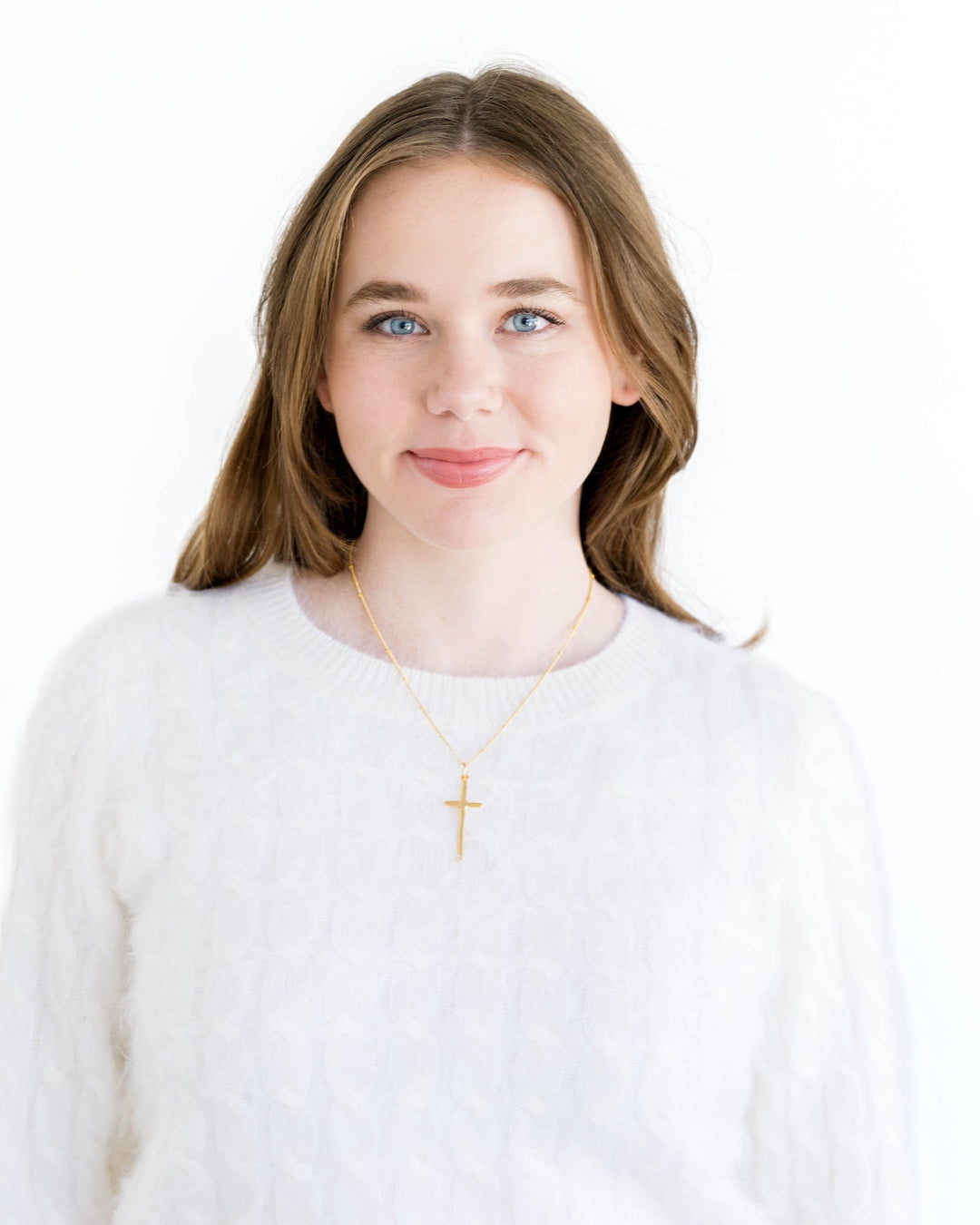 Dainty Elongated Cross Necklace - Something Splendid Co.