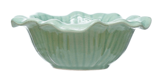 Debossed Stoneware Flower Bowl - 4 Colors - Something Splendid Co.