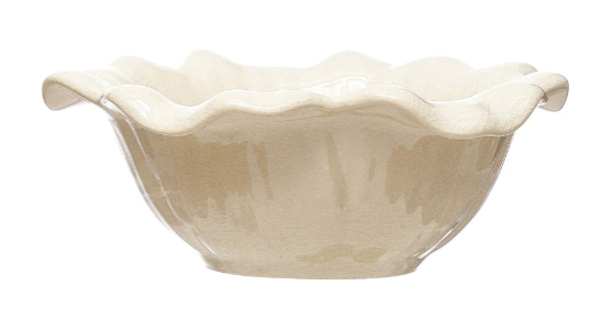 Debossed Stoneware Flower Bowl - 4 Colors - Something Splendid Co.