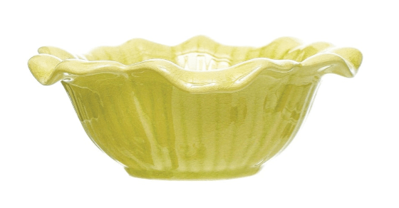 Debossed Stoneware Flower Bowl - 4 Colors - Something Splendid Co.