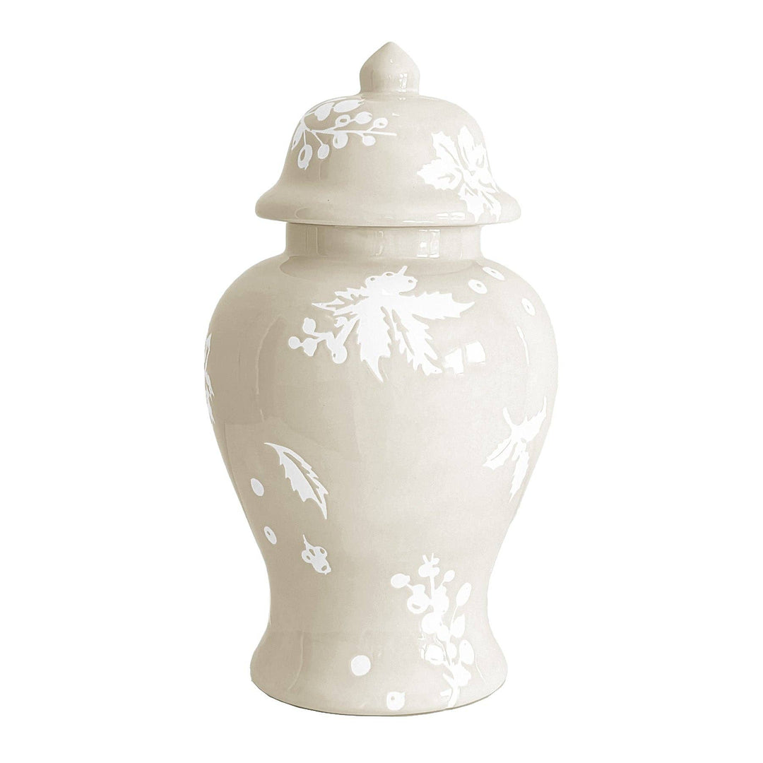 Deck the Halls Ginger Jars in Beige: Medium - Something Splendid Co.