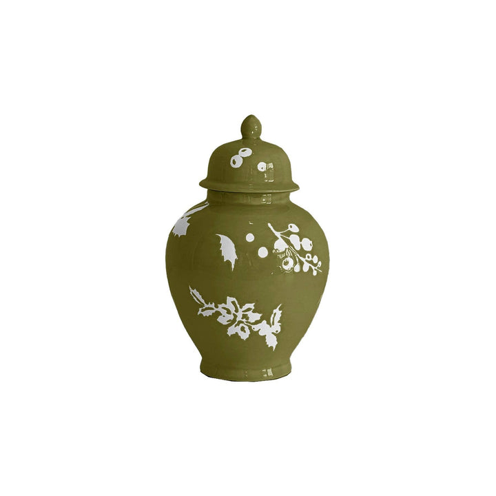 Deck the Halls Ginger Jars in Moss Green - Something Splendid Co.
