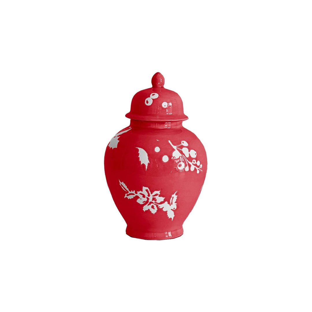 Deck the Halls Ginger Jars in Red: Large - Something Splendid Co.