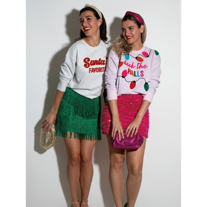 Deck the Halls Sweatshirt, Blush - Something Splendid Co.